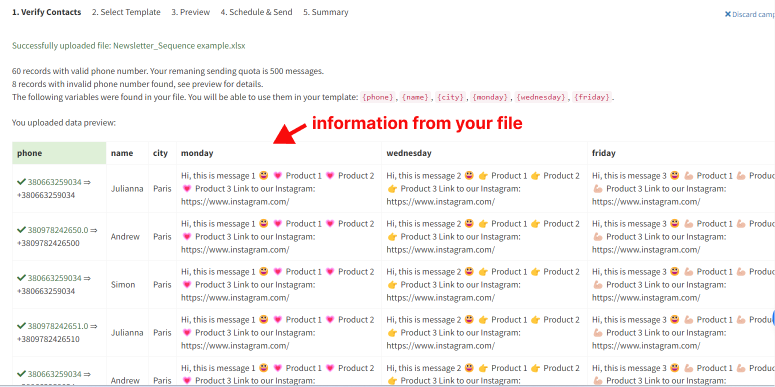 timelines automatically detect numbers