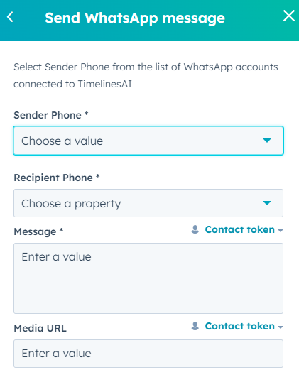 HubSpot Workflows. Send a WhatsApp Message 3