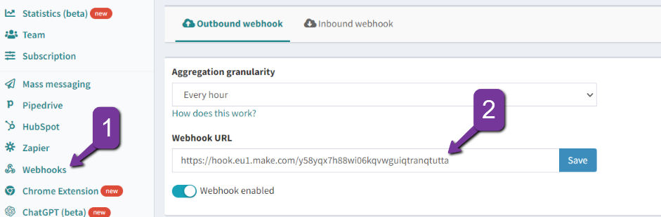 Make Integration 1. Google Sheets and WhatsApp 3