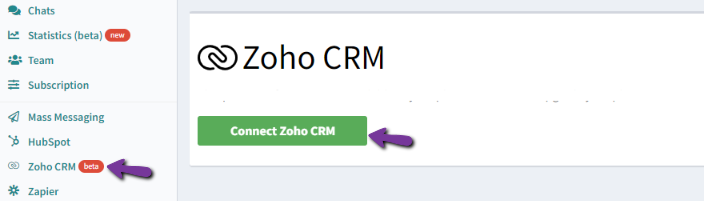WhatsApp and Zoho integration