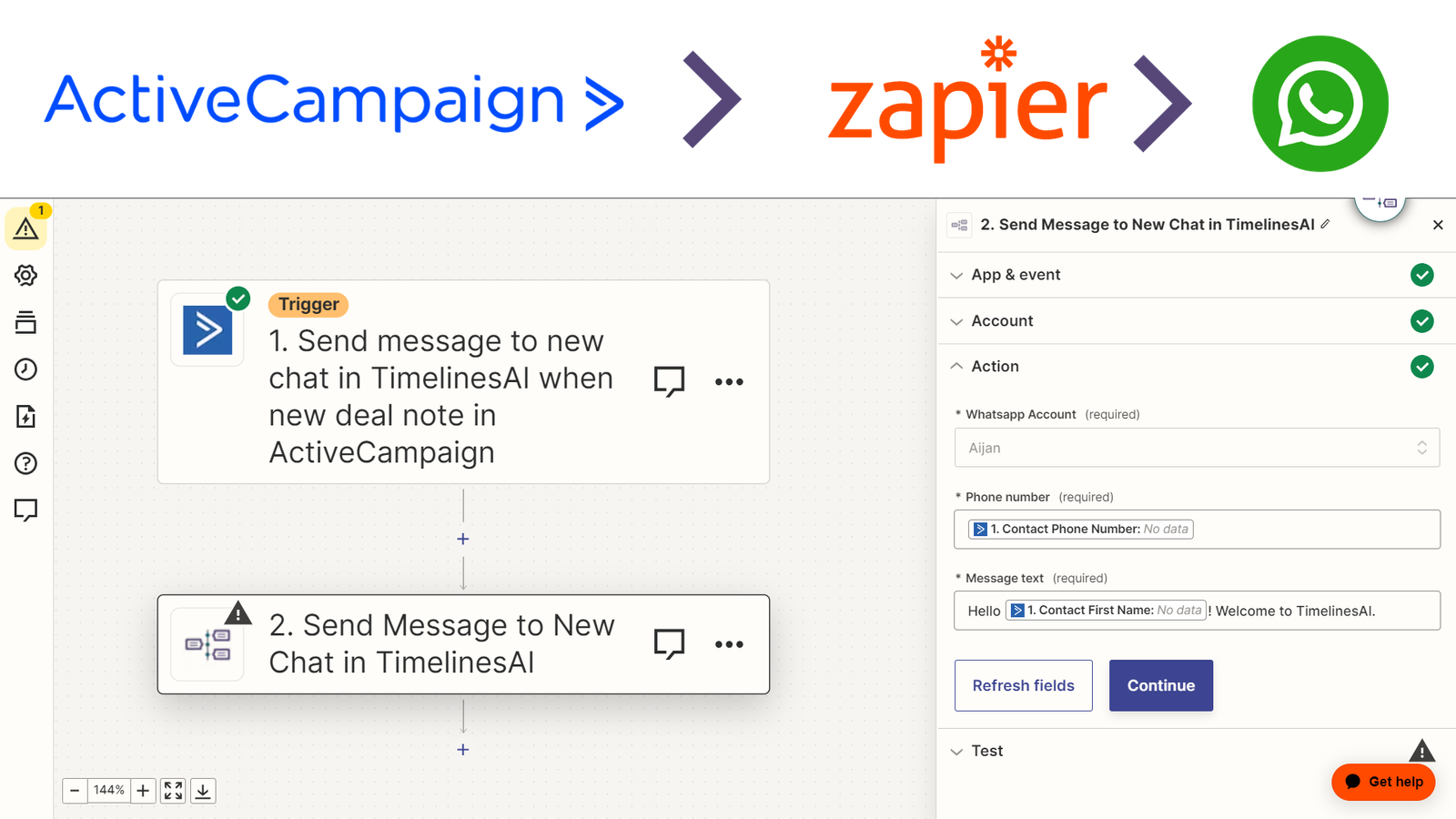 Send automated whatsapp messages from whatsapp