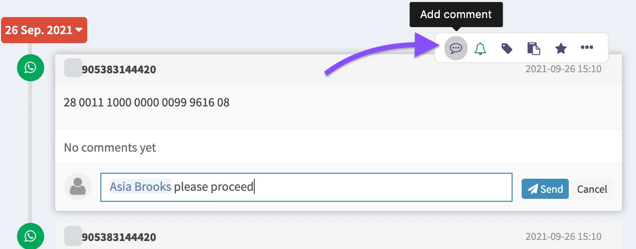 leave internal notes